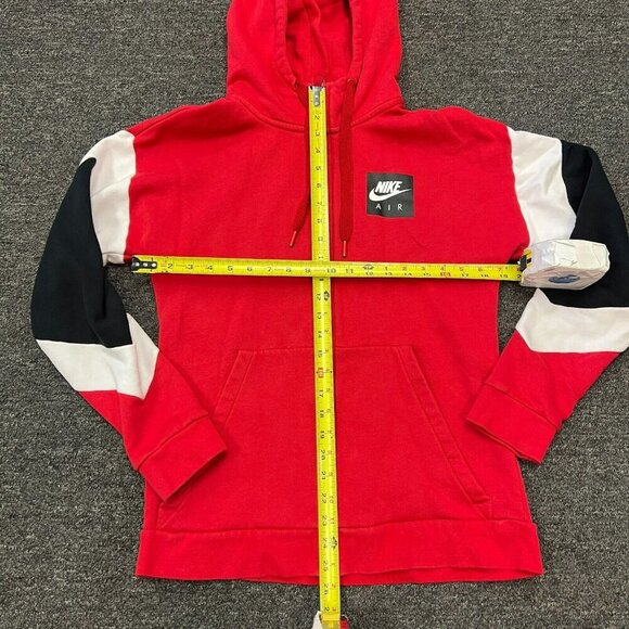 Nike Air Mens Red Athleisure Long Sleeve Pockets Full Zip Hoodie Jacket US Sz S - Picture 11 of 16